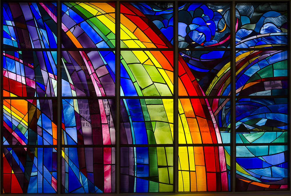 Westfiled Manukau City Mall - Window designed by Shona McFarlane - Built 1975 - 1976 - Mall opened in 1976. executed by Roy Miller